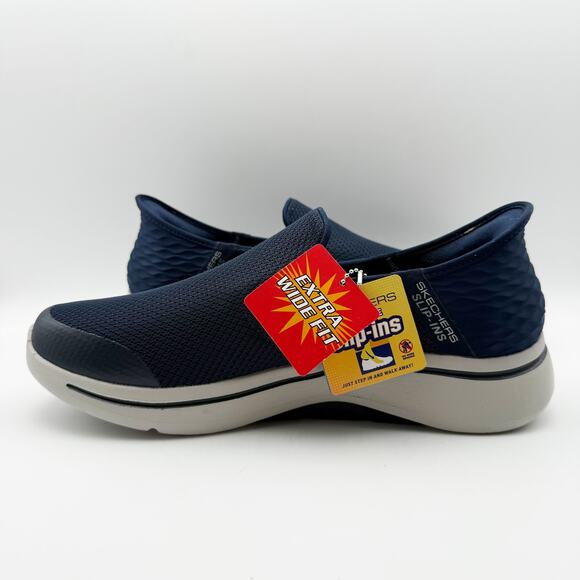 Skechers Mens Performance GO Walk Arch Fit Slip In Sneakers US 9.5 XW Blue NIB - Picture 9 of 13